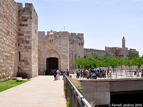 Jaffa Gate - Newly renovated 2010. Photo by Ferrell Jenkins.