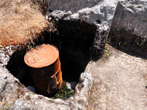 Trash in the Ketef Hinnom Excavation. May 11, 2010. Photo by F. Jenkins.