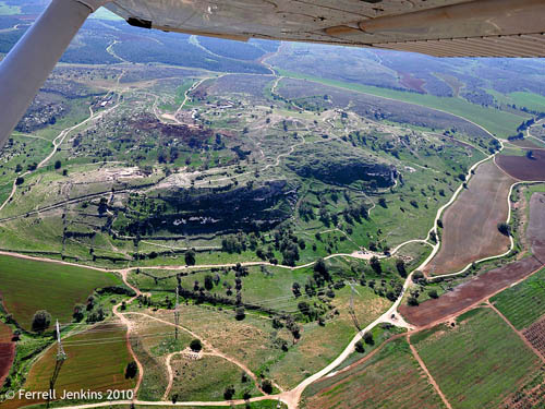 Tell es-Safi - Gath. Aerial SE view by Ferrell Jenkins.