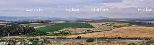 Panorama of Jezreel Valley from Megiddo. Photo by Ferrell Jenkins.