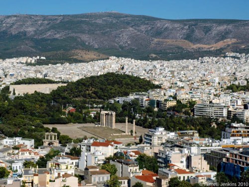 The Temple of Olympian Zeus from the Acropolis. Photo by Ferrell Jenkins.
