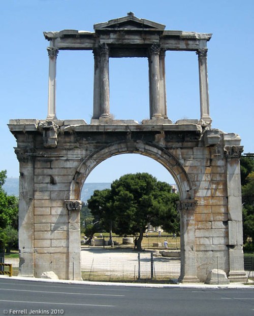 Arch of Hadrian in Athens. Photo by Ferrell Jenkins.