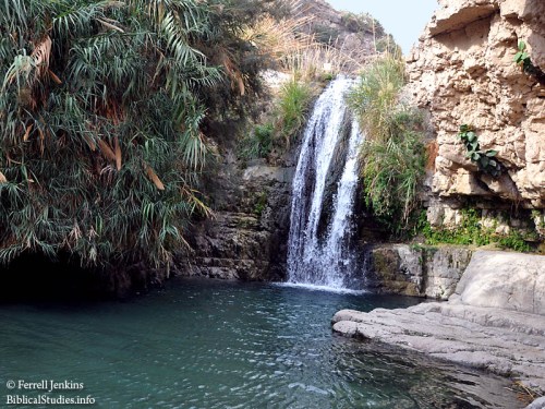 Waterfall at En Gedi. Photo by Ferrell Jenkins.