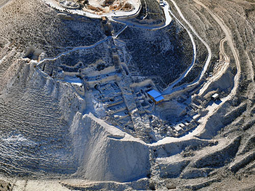 The Herodium excavation. Photo by Ferrell Jenkins, Dec. 15, 2009.