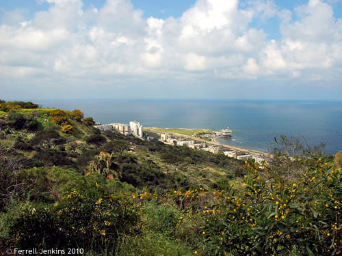 The Mediterranean Sea from Mount Carmel near Haifa. Photo by Ferrell Jenkins.