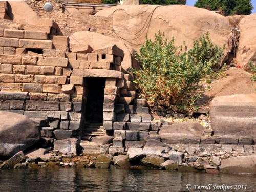 Nile-o-meter on Elephantine-Island from the Nile