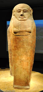 Clay coffin (sarcophagus) from Deir el-Balah.