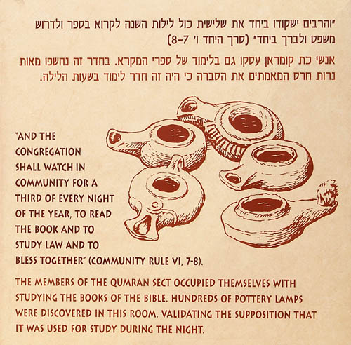 Sign in Qumran Study Room. Photo by Ferrell Jenkins.