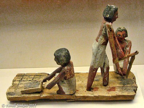 Egyptian Brick Making Model. British Museum. Photo by Ferrell Jenkins.