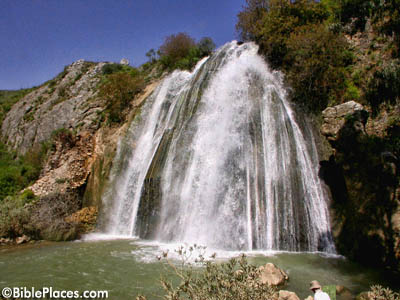 Nahal Iyon Mill Falls. Photo: BiblePlaces.com.