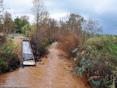 The Senir River (Hasbani) view north from HWY 99.