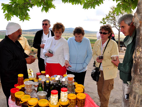 Peddling homemade goodies in the Golan Heights. Photo by Ferrell Jenkins.