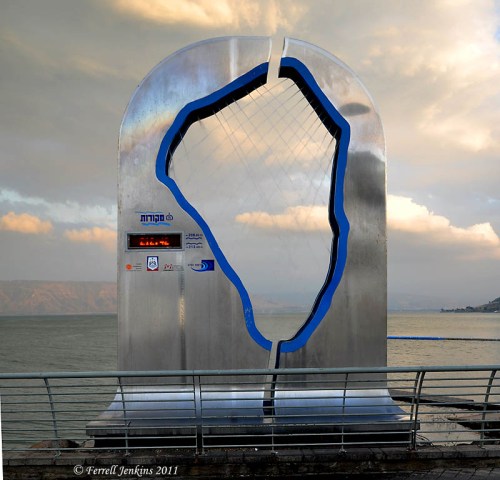 Sea of Galilee guage, April 29, 2011. Photo by Ferrell Jenkins.