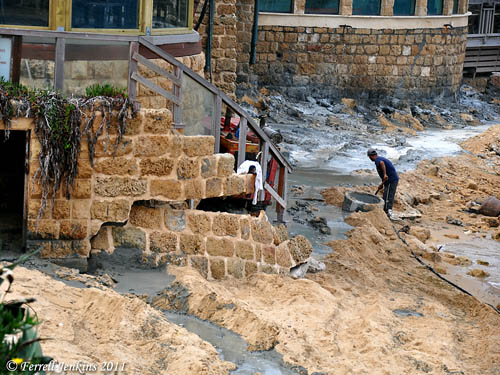 Caesarea storm damage from December 2010. Photo by Ferrell Jenkins.