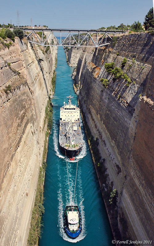 Corinth Canal - Photo by Ferrell Jenkins.
