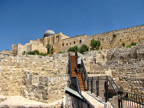 Ophel city walls site. Photo: IAA