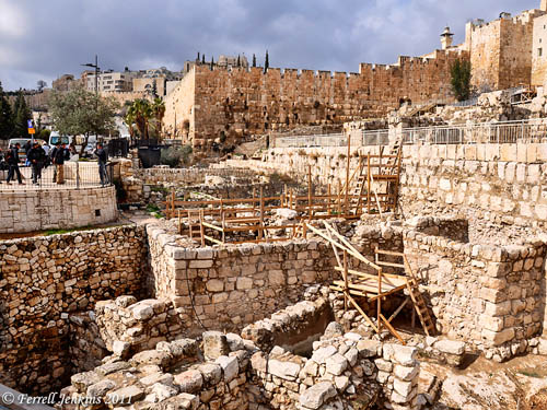 Ophel First Temple Site during construction of park. Photo by Ferrell Jenkins.
