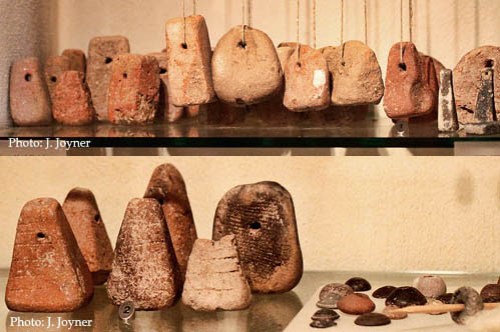 Loom weights from Yodefat and Gamla. Hecht Museum, Haifa. Photo: J. Joyner.