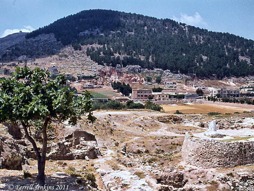 View of Mount Gerizim from Shechem. Photo by Ferrell Jenkins in 1973.