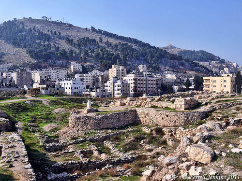 View of Mount Gerizim from Shechem. Photo by Ferrell Jenkins.