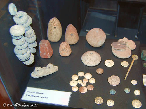 Tools Used in Weaving. From Gezer. Istanbul Arch. Museum. Photo by Ferrell Jenkins.