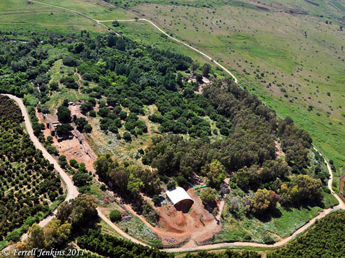 Aerial view of Tel Dan. Photo by Ferrell Jenkins. 2011.
