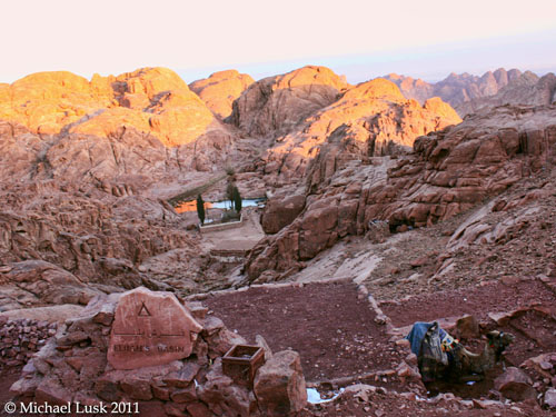 Elijah's Basin on Mount Sinai. Photo by Michael Lusk.
