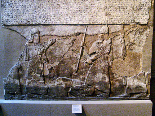 Tiglath-Pileser III Subjugates an Enemy. British Museum. Photo by Ferrell Jenkins.
