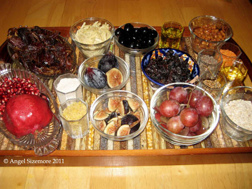 Bible Land Foods display by A. Sizemore. Ferrell's Travel Blog.