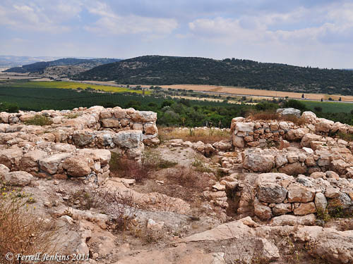 View SE over Valley of Elah toward Socoh from Kh. Qeiyafa. Photo by Ferrell Jenkins.