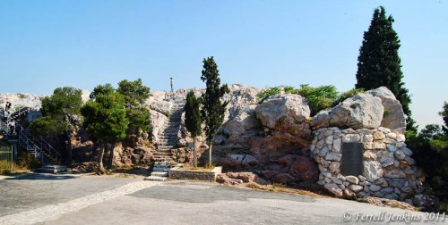 The traditional Areopagus at the base of the Acropolis in Athens. Photo by Ferrell Jenkins.