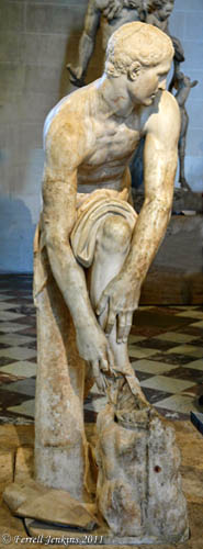 Hermes Putting on Sandal. Louvre. Photo by Ferrell Jenkins.