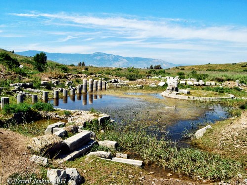 Ruins of the large harbor at Miletus. Photo by Ferrell Jenkins.