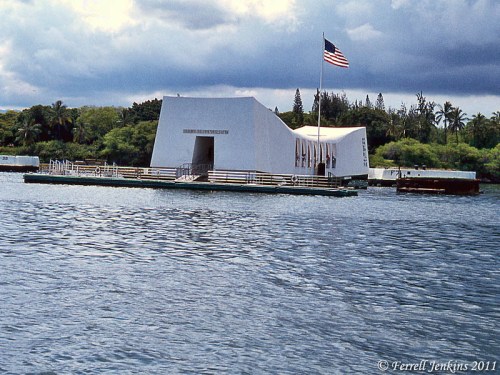 USS Arizona Memorial at Pearl Harbor. 1982 Photo by Ferrell Jenkins.
