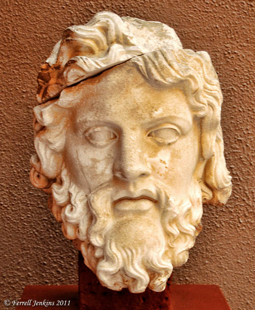 Bust of Zeus in the Ephesus Museum. Photo by Ferrell Jenkins.