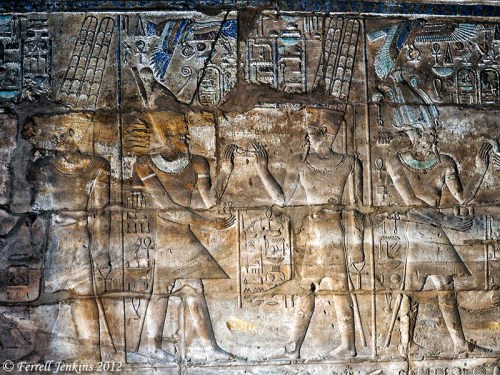 Relief of Alexander making an offering at Karnak. Photo by Ferrell Jenkins.