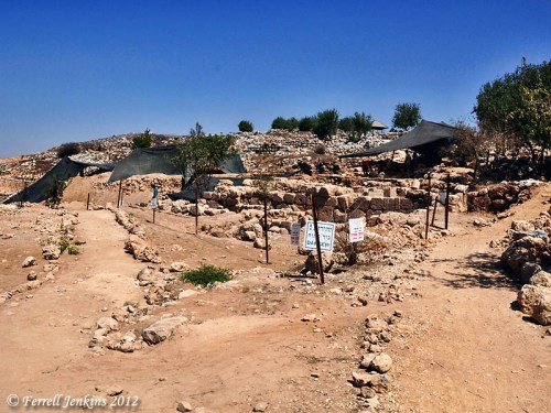 Tel Shiloh. New excavations at the base of the mound. Photo by Ferrell Jenkins.