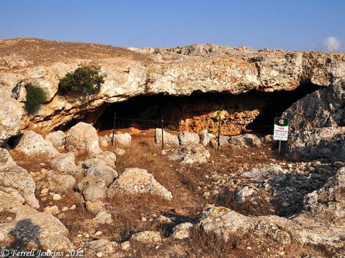 One of many caves at Yodfat. Photo by Ferrell Jenkins.