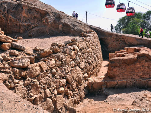 Jericho's Outer Revetment Wall on South End of Tel es-Sultan. Photo by Ferrell Jenkins.