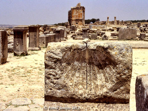 Ruins of the Roman City of Volubilis in Morocco. Slide by Ferrell Jenkins, 1980.