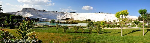 'Pamukkale 'frozen cascades'. Photomerge by Ferrell Jenkins.