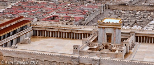 Second Temple Model showing Porticoes. Second Temple Model showing Porticoes. Photo by Ferrell Jenkins.