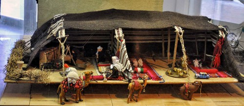 Bedouin Tent Model displayed at the Museum for Beduin Culture. Photo by Ferrell Jenkins.