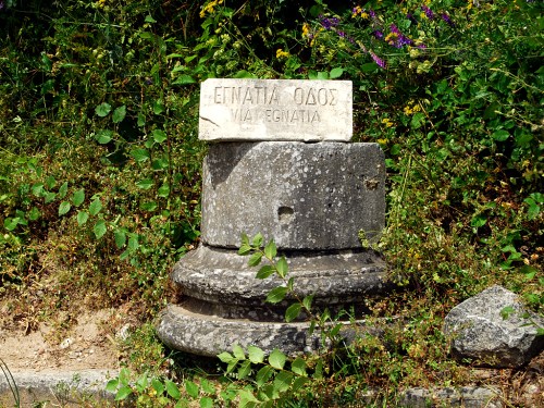 Identifying the Via Egnatia in the Forum at Philippi. Photo by Ferrell Jenkins.