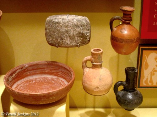 Iron Age IIA (1000-900 B.C.) Pottery in the Lynn H. Wood Museum.