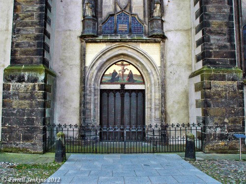 Door of the Castle Church in Wittenberg. Photo by Ferrell Jenkins.
