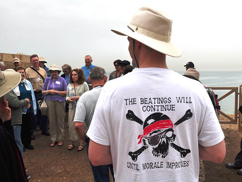 Dealing with trouble during a tour.