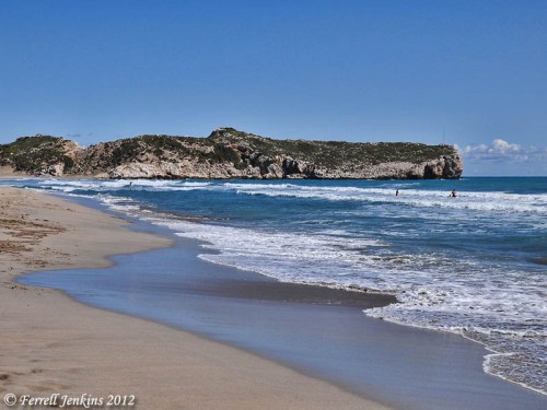 Beach on the Mediterranean Sea at Patara, Turkey. Photo by Ferrell Jenkins.