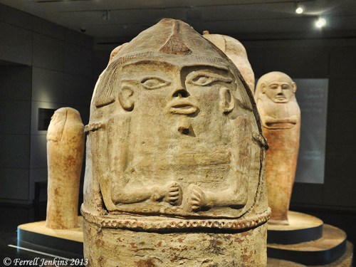 Anthropoid Coffins from Deir el-Balah in the Israel Museum. Photo by Ferrell Jenkins.