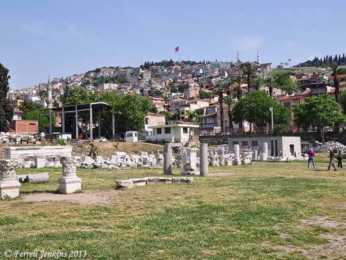 A view of Kadifekale (Mount Pagos) from the agora. Photo by Ferrell Jenkins.
